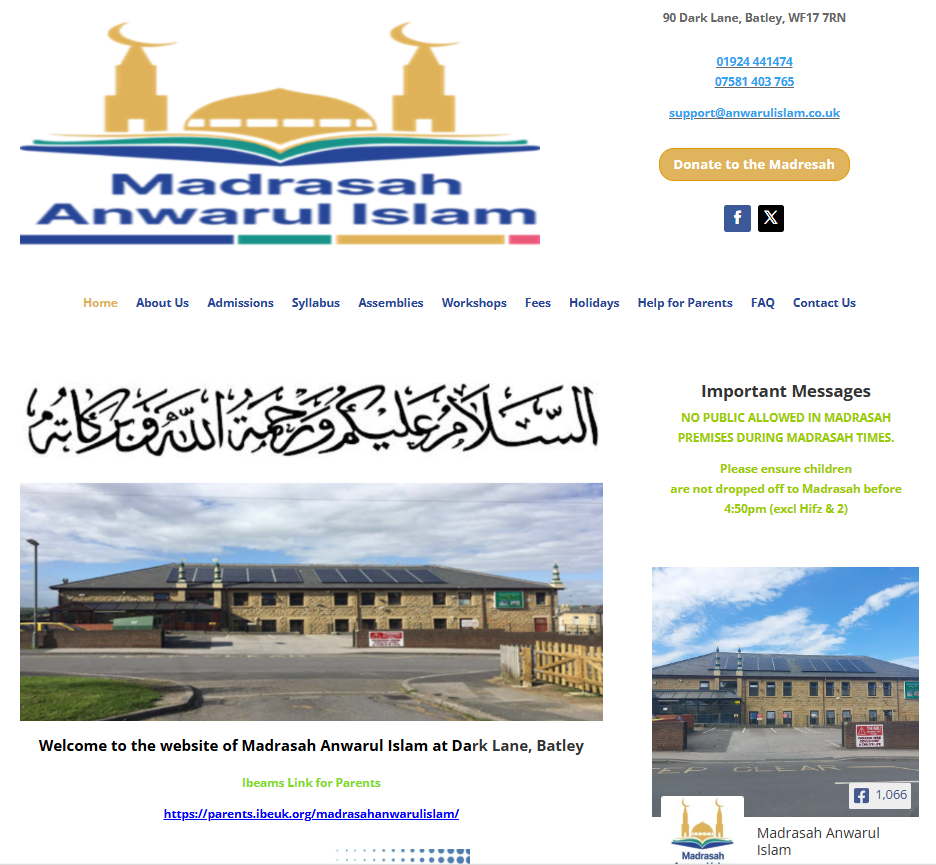 Madrasah homepage